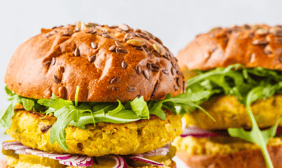a vegan burger