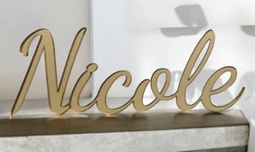 Nome in plexiglass Oro