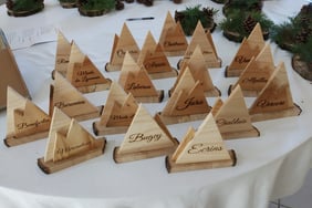 centre de table mariage personnalisé montagne