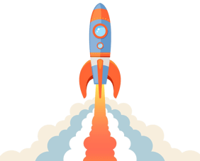 une fusée qui décolle pour voyage dans l'espace