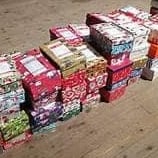 Shoeboxes full of christmas gifts for children in war torn areas