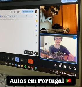 aula online de violão para Portugal