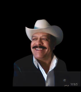 a man in a suit and hat with a mustache