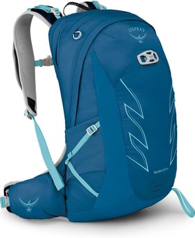 a blue backpack 