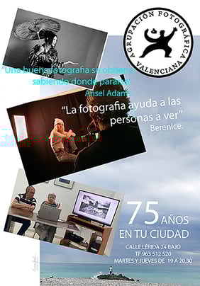 Triptico de la Agrupacion/Asociacion fotografica Valenciana