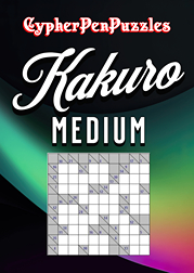 Kakuro Medium level cover black and green gradient