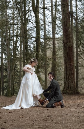 woodlands elopment scotland bride groom