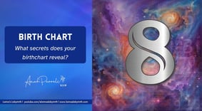 Numerology Birth Chart. Number 8, eight. Mind body and Spirit