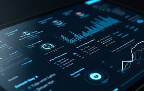 "Automated KPI dashboard tracking real-time business metrics, performance goals, and data insights"
