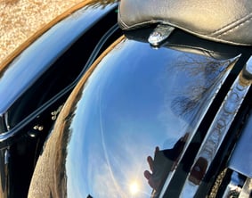 Black Harley Davidson Electra Glide Ceramic Coated by ProPolish Motorcycle Detailing Norfolk County