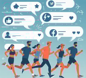a group of people running in a marathon