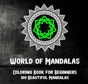 cover of coloring book world of mandalas