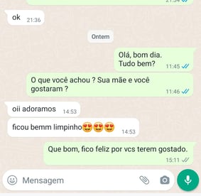 Avaliações positivas feitas por nossos clientes