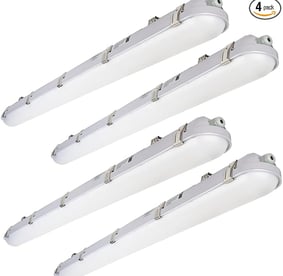 a set of four white fluorescent LED for survival