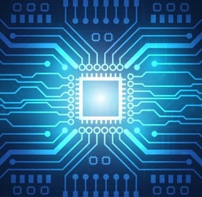 a computer chip, chip chip, chip in a computer processor