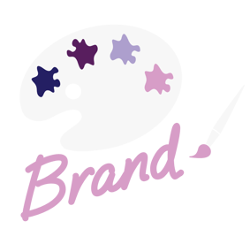 An artists palette and the word Brand. Brand design from SquareKey Studio