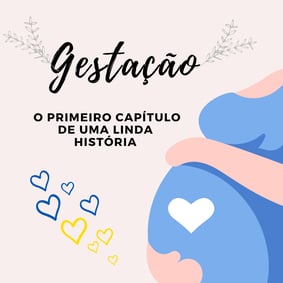MULHER GRÁVIDA COM A FRASE GESTAÇÕA O PRIMEIRO CAPÍTULO DE UMA LINDA HISTÓRIA