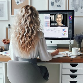 Videollamada, reunion online,asesoramiento online,asesora de empresas