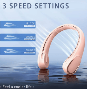 showcasing of feature in neck fan