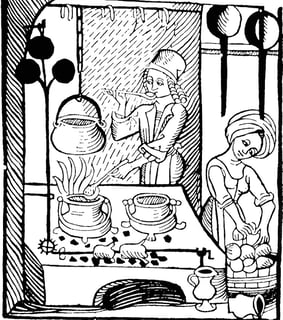 A pre-modern kitchen