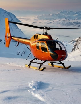 Private helicopter to go to Courchevel