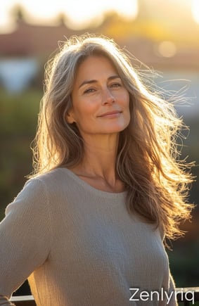 sun-kissed woman relaxing outside, embodying comfort and joint wellness