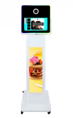 a digital display of a digital photo booth