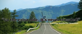 A road showing go the extra mile