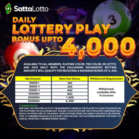 Sattalotto Daily Lottery play bonus