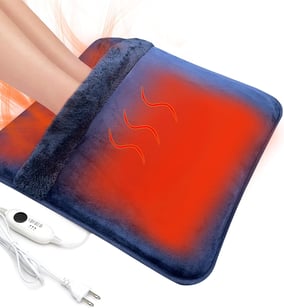 Electric heated foot warmer for cozy feet at home