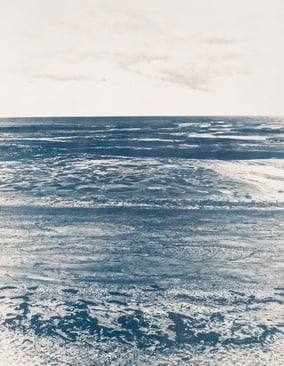 Tirage cyanotype viré au café Etch a sketch 1 en vente