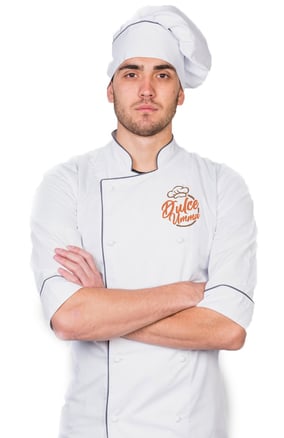 Vestimenta de panaderia con el logo de dulce umma
