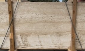 white travertine slabs