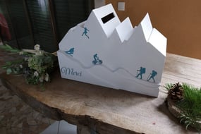 urne de mariage personnalisée montagne