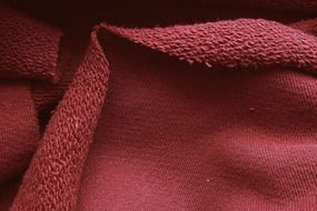 Burgandy French Terry Fabric Swatch