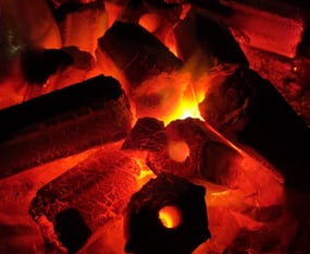 BBQ charcoal briquettes