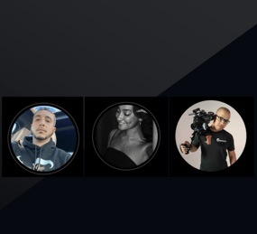 a group of four different pictures of a man