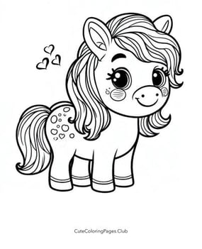 pony coloring page