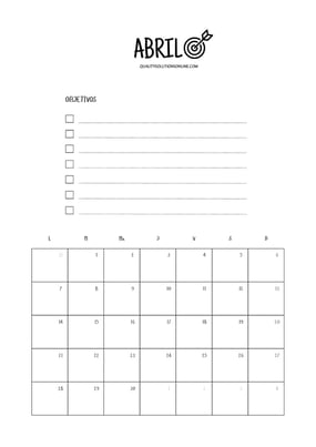 Calendarios de productividad 