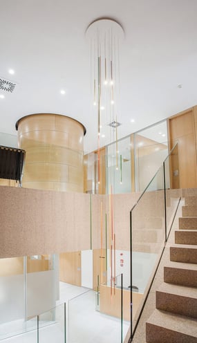 Contemporary architecture at Bernabeu fertility clinic in Spain