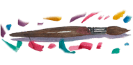 a painting of a paintbrush and a brush