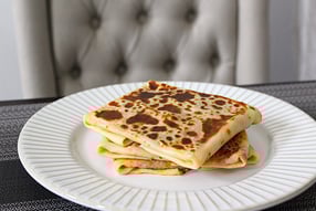 stuffed crepes with chicken and cheese