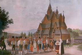 Heddal Stave Church Johannes Flintoe 1828