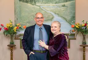 Happy man and wife