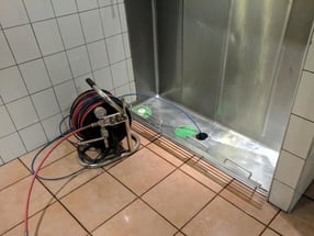 Unblocking a urinal in Dromana