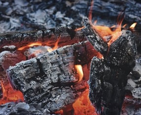 HARDWOOD charcoal briquettes