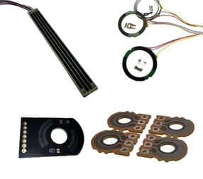 a group of electronic components including a speaker and a speaker
