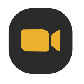 ZOOM icon - a video camera on a black square