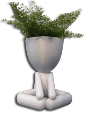 Pots de fleur blanc