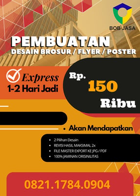 Desainin Pro Jasa Desain Brosur Flyer Poster di Kota Kabupaten 150 Ribu